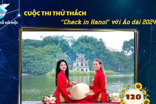 Gần 1.000 tác phẩm dự thi Thử thách 'Check in Hanoi' với áo dài