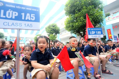 Sắc màu ấn tượng trong ngày khai giảng năm học mới tại Hà Nội
