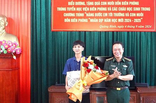 'Con nuôi' đầu tiên của Bộ đội Biên phòng tỉnh Quảng Bình đỗ vào Học viện Biên phòng