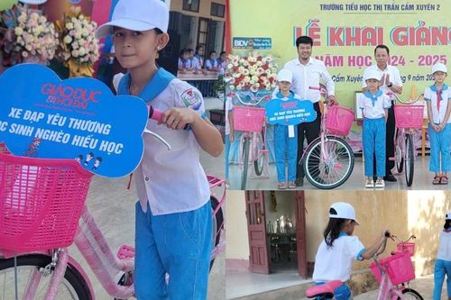 Báo GD&TĐ kết nối trao xe đạp cho học sinh nghèo nhân dịp khai giảng năm học mới