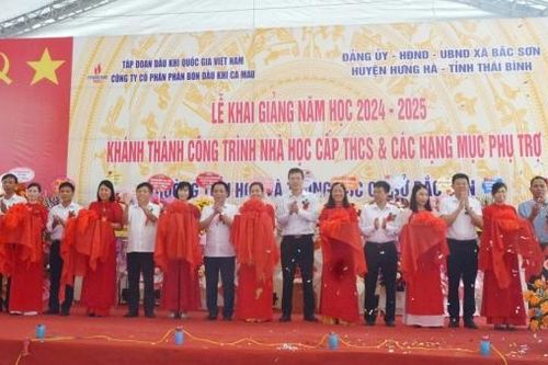 Phân bón Cà Mau tài trợ 5 tỷ đồng xây dựng trường học tại Thái Bình