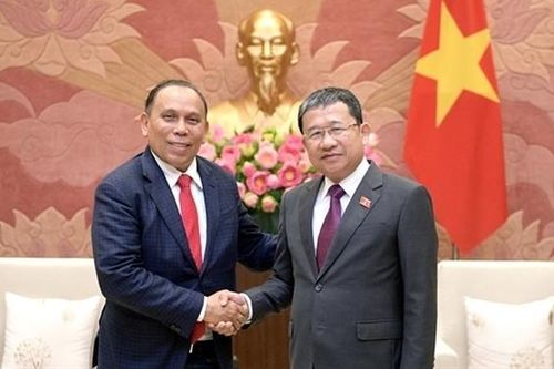 Chủ nhiệm Ủy ban Đối ngoại Vũ Hải Hà tiếp Đoàn đại biểu đảng Lực lượng nhân dân Cộng hòa Dominica