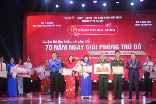 Kết quả chung khảo cuộc thi tìm hiểu 70 năm Ngày Giải phóng Thủ đô