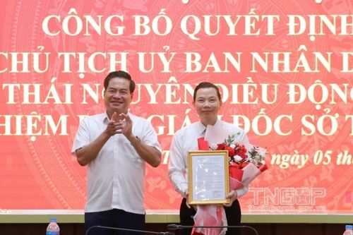 Ông Mai Trọng Tấn làm Phó Giám đốc Sở Tài chính Thái Nguyên