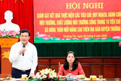 MTTQ Việt Nam TP Hà Nội giám sát tiêu chí NTM nâng cao ở Thường Tín