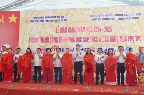 Phân bón Cà Mau tài trợ 5 tỷ đồng xây dựng trường học tại Thái Bình