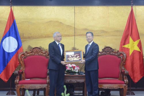 Bí thư Thành ủy Nguyễn Văn Quảng tiếp Phó Chủ tịch Quốc hội Nước Cộng hòa Dân chủ Nhân dân Lào