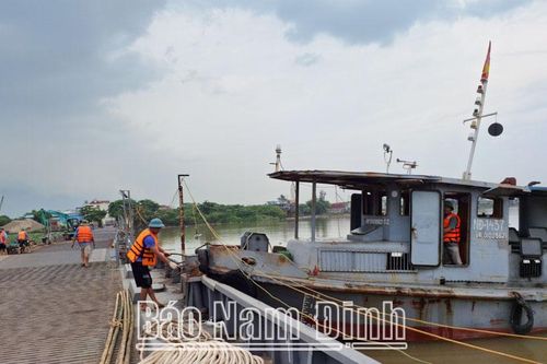 Nam Định: Tạm dừng hoạt động cầu phao Ninh Cường kể từ 14 giờ ngày 6/9