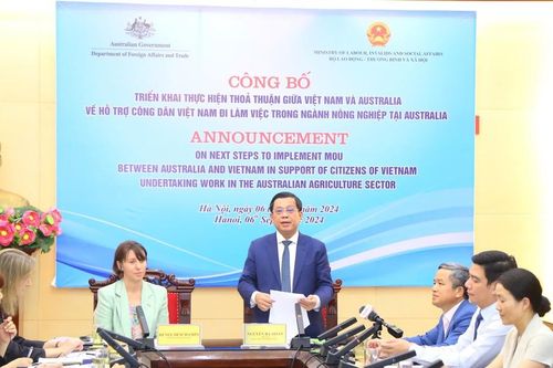 1.000 lao động Việt Nam sẽ sang Australia làm việc trong ngành nông nghiệp