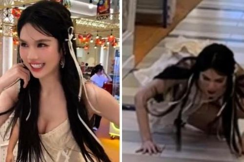 Ngọc Trinh bị chỉ trích vì mặc hở hang, trượt patin ở trung tâm thương mại