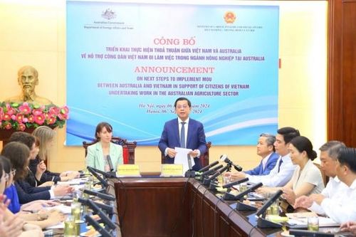 Cho phép tối đa 1.000 lao động Việt Nam làm việc trong lĩnh vực nông nghiệp tại Australia