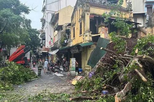 Hà Nội mưa lớn, cây gãy đổ khiến 1 người tử vong