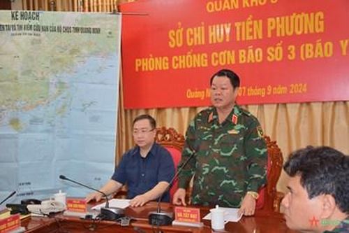 Quân khu 3 lập Sở Chỉ huy tiền phương phòng, chống bão số 3 tại Quảng Ninh