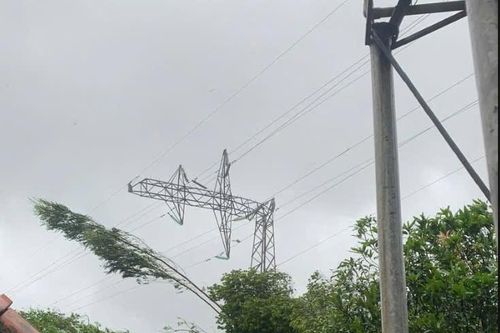 Nhiều đường dây điện 500 kV, 220 kV bị gãy đổ do bão số 3