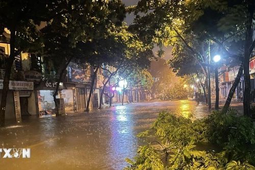 Bão số 3 đổ bộ vào Hà Nội với mưa lớn kèm gió giật mạnh