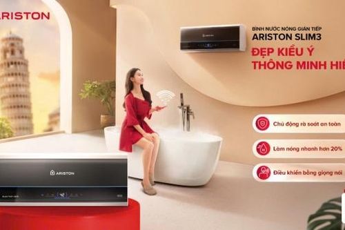Ariston ra mắt bình nước nóng Slim3 mở ra kỷ nguyên thông minh trong không gian phòng tắm