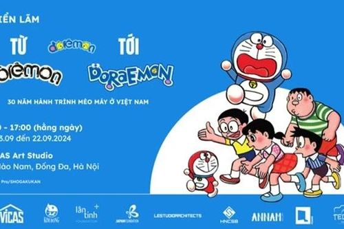 Triển lãm về hành trình 30 năm mèo máy 'Đôrêmon' tới Việt Nam