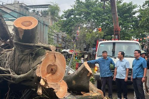 Ứng Hòa: vận hành 7 trạm bơm tiêu thoát úng do bão số 3
