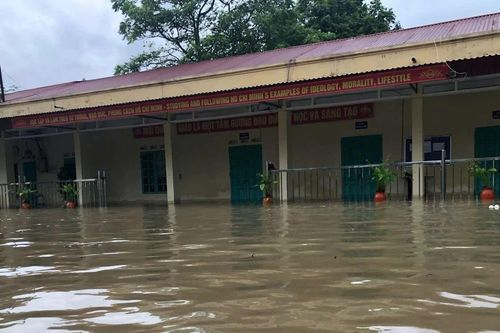 Thái Nguyên nhiều trường cho học sinh nghỉ để khắc phục hậu quả bão số 3