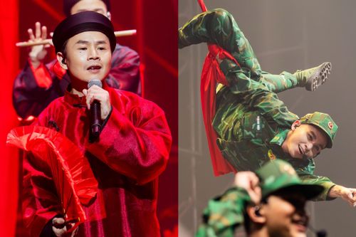 Rapper Binz hát chèo gây 'sốt', Jun Phạm đu dây, nhào lộn mạo hiểm