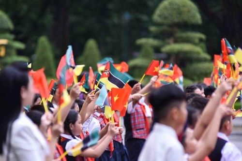 Lễ đón chính thức Tổng thống Mozambique Filipe Jacinto Nyusi và Phu nhân
