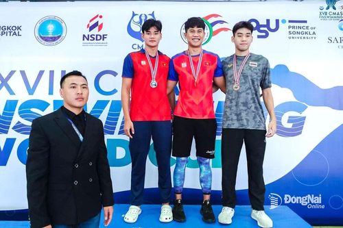 Các vận động viên Đồng Nai đạt 4 vàng, phá kỷ lục châu Á tại World Cup lặn thế giới năm 2024