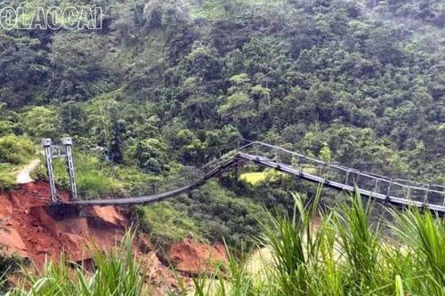Mưa lũ khiến nhiều thôn ở xã Phìn Ngan bị cô lập, 1 cầu treo dân sinh bị hỏng