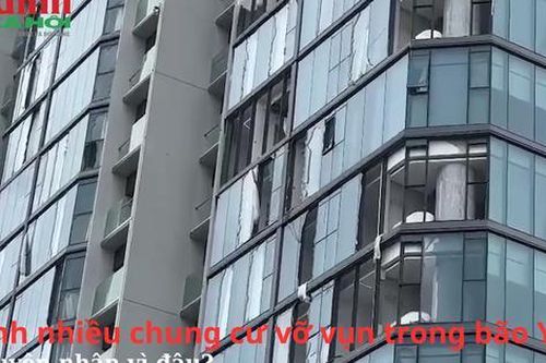 Kính nhiều chung cư, cao ốc vỡ vụn trong bão Yagi, nguyên nhân vì đâu?