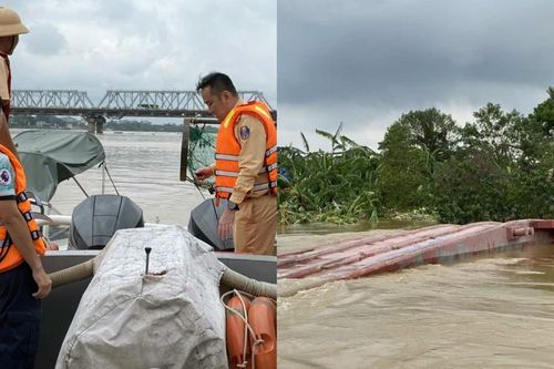 Thông tin mới nhất vụ tàu lật trên sông Hồng