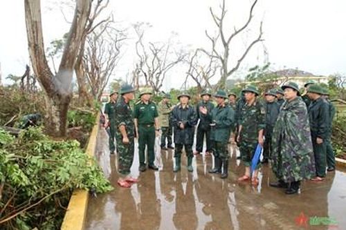 Đoàn công tác Bộ Quốc phòng tiếp tục kiểm tra công tác phòng, chống bão số 3 tại Quân khu 3