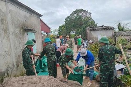 Lực lượng vũ trang tỉnh Thái Bình: Tích cực tham gia gia cố đê