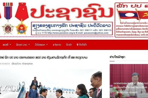 Truyền thông Lào ca ngợi mối quan hệ Việt Nam-Lào