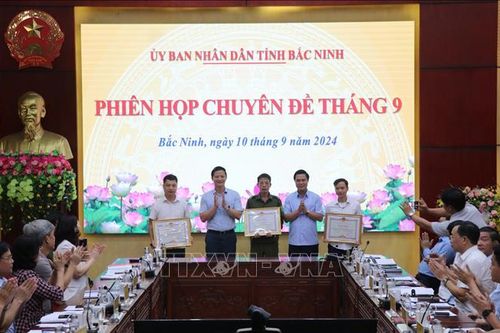 Khen thưởng tập thể, cá nhân xuất sắc trong xử lý sự cố sạt trượt đê và phòng cháy, chữa cháy