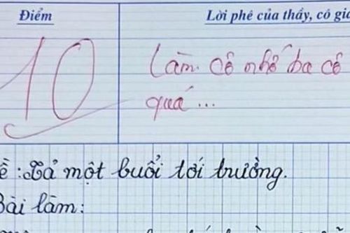 Bài văn tả cảnh đến trường nhận điểm 10, cô giáo rưng rưng vì xúc động