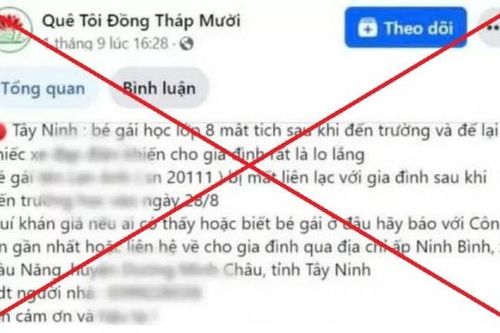 Tây Ninh: Công an bác bỏ tin đồn nữ sinh lớp 8 bị bắt cóc