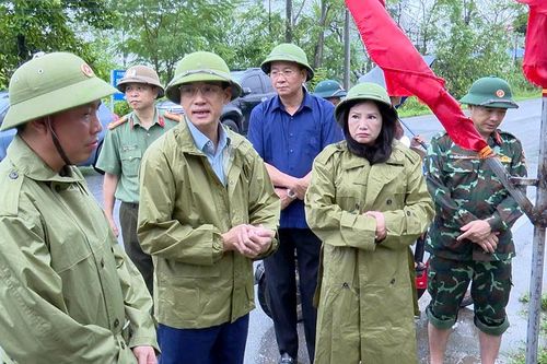Kiểm tra công tác ứng phó, khắc phục tình trạng ngập lụt tại Thanh Ba