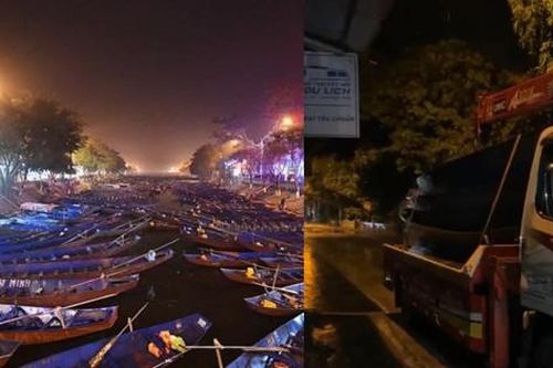 Thuyền Chùa Hương đi chi viện cho vùng lũ Thái Nguyên