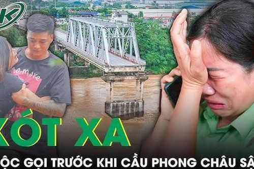 Khóc ngất tìm kiếm người thân ở cầu Phong Châu, vợ chồng mới gọi điện, 30 phút sau đã mất liên lạc