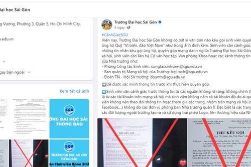 Trường ĐH Sài Gòn tiếp tục cảnh báo sinh viên với hình thức lừa đảo mới