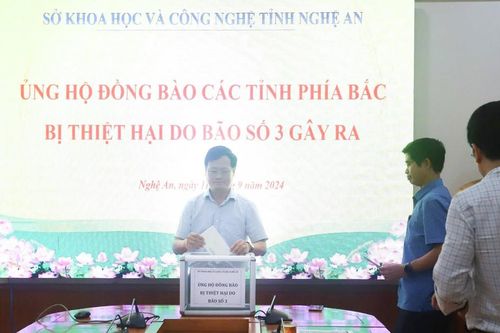 Sở Khoa học và Công nghệ phát động ủng hộ bão lũ các tỉnh phía Bắc