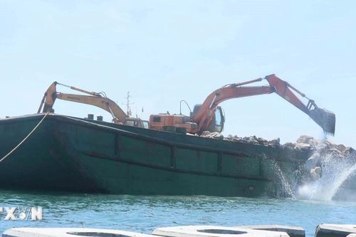 Quảng Nam: Hoàn thành tuyến đê ngầm chống sạt lở bờ biển Hội An