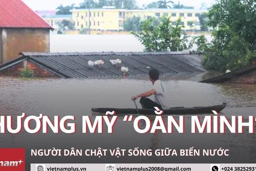 Người dân Chương Mỹ 'oằn mình' giữa biển nước trong trận lụt thứ hai liên tiếp