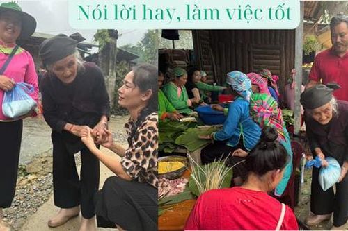 Cụ bà 92 tuổi người Giáy góp gạo nếp làm bánh chưng hỗ trợ người dân vùng lũ lụt