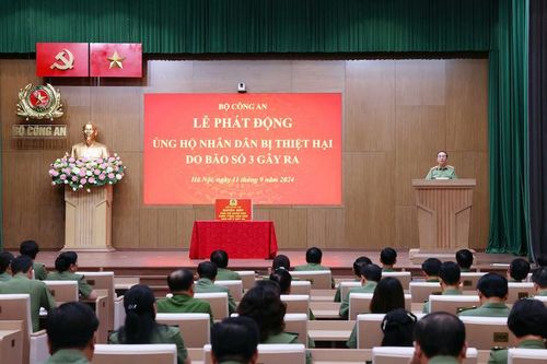 Bộ Công an phát động ủng hộ nhân dân bị thiệt hại do bão số 3 gây ra
