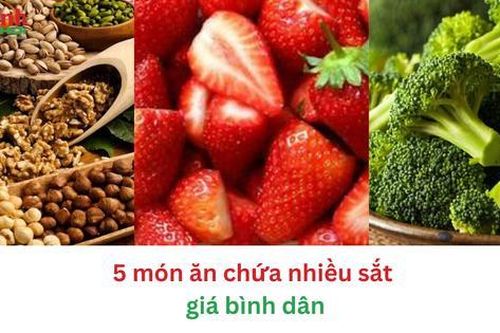5 món ăn chứa nhiều sắt giá bình dân