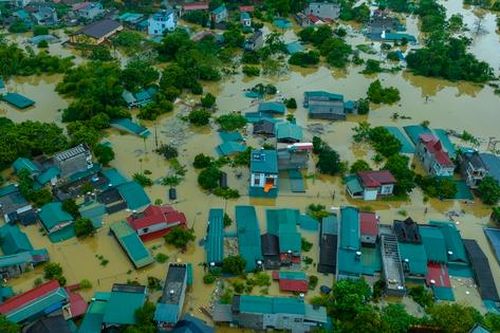Toàn cảnh huyện Chiêm Hóa (Tuyên Quang) chìm trong biển nước