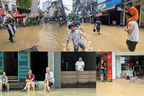 Nước lũ sông Hồng bắt đầu rút chậm, người dân Hà Nội chuẩn bị dọn dẹp nhà cửa