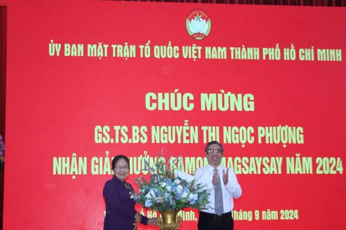 Lãnh đạo Mặt trận TPHCM chúc mừng chủ nhân Giải thưởng Ramon Magsaysay