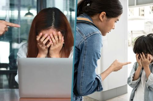 Mẹ liên tục trút giận lên con trai sau khi bị bắt nạt ở công ty