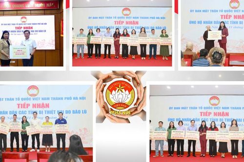 Mặt trận Hà Nội tiếp nhận ủng hộ người dân vùng lũ các tỉnh phía Bắc